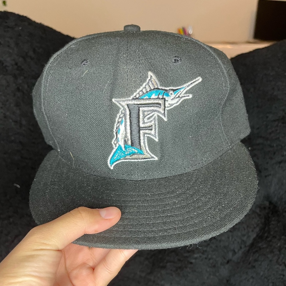 Used Florida Marlins Baseball Cap - Official MLB Brand - Size 7